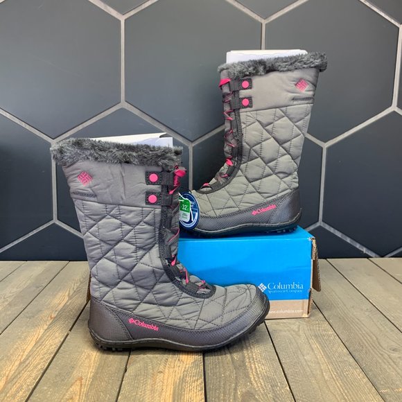 Columbia Other - New W/ Box! Youth Columbia Minx Mid II 2 Waterproof Winter Boot Grey Pink Size 3